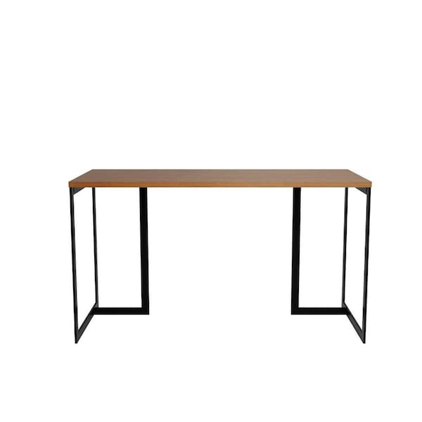 Designed To Furnish 53.15 in. Lexington Desk with Metal Base, Maple Cream DE3068736 - main